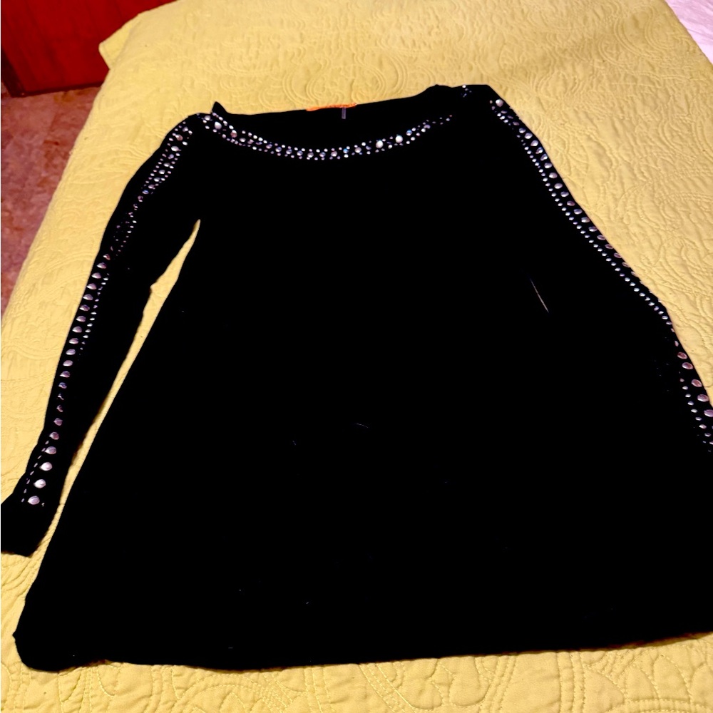 Black Long Sleeve top with Studded Details